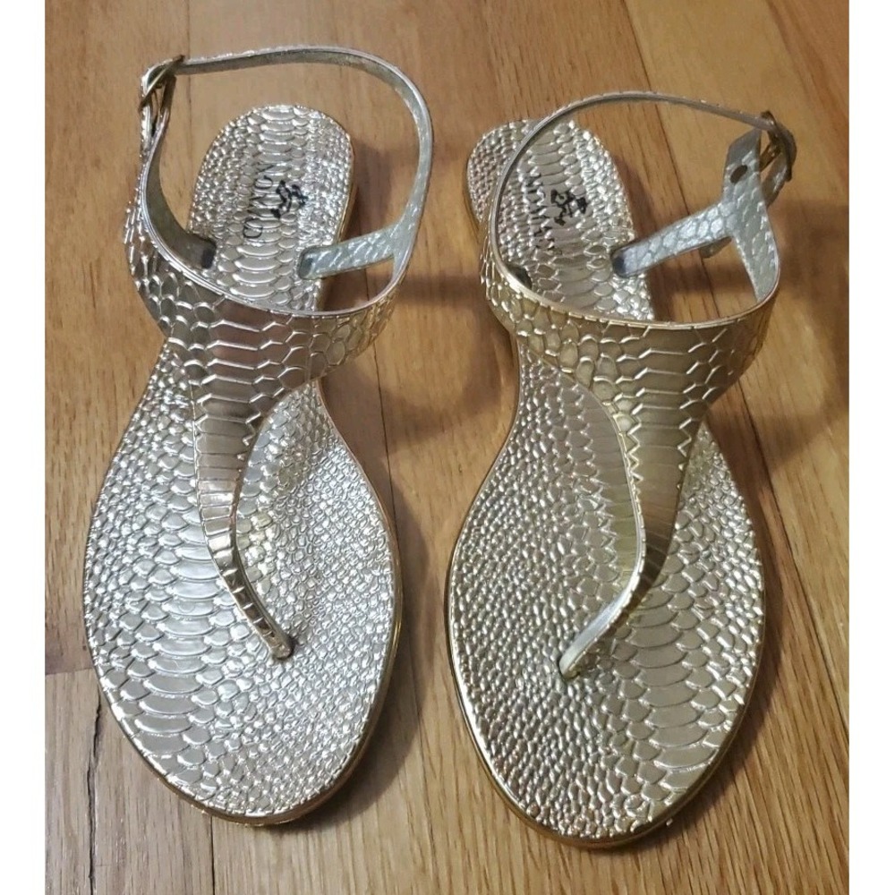 NOMAD Tootsie Sandal Gold Snake Prink Women's Size‎ 7